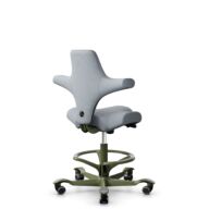 HÅG Capisco 8106 - Select (Gabriel) - Laine / Polyamide - SC60139 - Light grey - Blanc - 200 mm (hauteur d’assise 46–64 cm) - Roues dures pour sols souples thumbnail