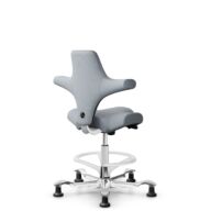HÅG Capisco 8106 - Select (Gabriel) - Wool / Polyamide - SC60139 - Light grey - Silver - 265 mm (seat height 53-79cm) - Glides thumbnail