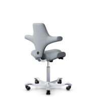 HÅG Capisco 8106 - Select (Gabriel) - Laine / Polyamide - SC60139 - Light grey - Blush Rose - 265 mm (hauteur d’assise 53–79 cm) - Roues souples pour sols durs thumbnail