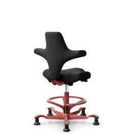 HÅG Capisco 8106 - Select (Gabriel) - Laine / Polyamide - SC60999 - Black - Blush Rose - 200 mm (hauteur d’assise 46–64 cm) - Patins thumbnail