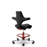 HÅG Capisco 8106 - Select (Gabriel) - Laine / Polyamide - SC60999 - Black - Blush Rose - 265 mm (hauteur d’assise 53–79 cm) - Roues souples pour sols durs thumbnail