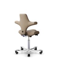 HÅG Capisco 8106 - Select (Gabriel) - Wol / Polyamide - SC61184 - Light brown - Zilver - 150mm - Harde wielen t.b.v. zachte vloeren thumbnail