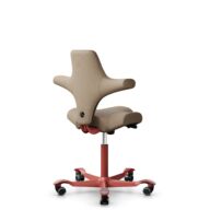 HÅG Capisco 8106 - Select (Gabriel) - Laine / Polyamide - SC61184 - Light brown - Blush Rose - 150 mm (hauteur d’assise 40–55 cm) - Roues souples pour sols durs thumbnail