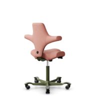HÅG Capisco 8106 - Select (Gabriel) - Laine / Polyamide - SC64213 - Light blush - Moss Grey - 265 mm (hauteur d’assise 53–79 cm) - Roues dures pour sols souples thumbnail