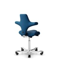 HÅG Capisco 8106 - Select (Gabriel) - Wool / Polyamide - SC66071 - Navy blue - White - 200 mm (seat height 46-64cm) - Soft castors for hard floors thumbnail