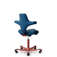 HÅG Capisco 8106 - Select (Gabriel) - Wol / Polyamide - SC66071 - Navy blue - Framekleur - Blush Rose - Gasveer - 150 mm (Zithoogte 40-55cm) - Vloercontact - Zachte wielen t.b.v. harde vloeren - Voetenring - Nee, geen voetenring - Voetster - Nee, voets... thumbnail