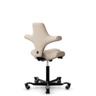 HÅG Capisco 8106 - Select (Gabriel) - Wol / Polyamide - SC61188 - Light beige - Framekleur - Zwart - Gasveer - 200 mm (Zithoogte 46-64cm) - Vloercontact - Zachte wielen t.b.v. harde vloeren - Voetenring - Nee, geen voetenring - Voetster - Nee, voetster... thumbnail
