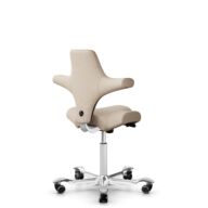 HÅG Capisco 8106 - Select (Gabriel) - Lana / Poliamida - SC61188 - Light beige - White - 200 mm (seat height 46-64cm) - Hard castors for soft floors thumbnail