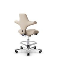 HÅG Capisco 8106 - Select (Gabriel) - Wol / Polyamide - SC61188 - Light beige - Framekleur - Zilver - Gasveer - 200 mm (Zithoogte 46-64cm) - Vloercontact - Zachte wielen t.b.v. harde vloeren - Voetenring - Ja, in framekleur - Voetster - Ja, voetster in... thumbnail
