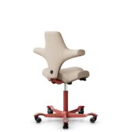 HÅG Capisco 8106 - Select (Gabriel) - Laine / Polyamide - SC61188 - Light beige - Blush Rose - 150 mm (hauteur d’assise 40–55 cm) - Roues dures pour sols souples thumbnail