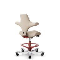 HÅG Capisco 8106 - Select (Gabriel) - Wol / Polyamide - SC61188 - Light beige - Framekleur - Blush Rose - Gasveer - 200 mm (Zithoogte 46-64cm) - Vloercontact - Harde wielen t.b.v. zachte vloeren - Voetenring - Ja, in framekleur - Voetster - Ja, voetste... thumbnail