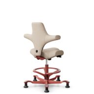 HÅG Capisco 8106 - Select (Gabriel) - Wol / Polyamide - SC61188 - Light beige - Framekleur - Blush Rose - Gasveer - 200 mm (Zithoogte 46-64cm) - Vloercontact - Glijdoppen - Voetenring - Ja, in framekleur - Voetster - Nee, voetster in framekleur thumbnail