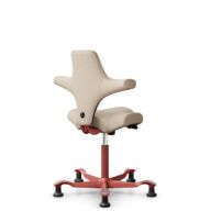 HÅG Capisco 8106 - Select (Gabriel) - Wol / Polyamide - SC61188 - Light beige - Framekleur - Blush Rose - Gasveer - 265 mm (Zithoogte 53-79cm) - Vloercontact - Glijdoppen - Voetenring - Nee, geen voetenring - Voetster - Nee, voetster in framekleur thumbnail