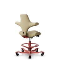 HÅG Capisco 8106 - Select (Gabriel) - Laine / Polyamide - SC62097 - Light ochre - Blush Rose - 200 mm (hauteur d’assise 46–64 cm) - Roues dures pour sols souples thumbnail
