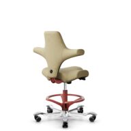 HÅG Capisco 8106 - Select (Gabriel) - Wol / Polyamide - SC62097 - Light ochre - Framekleur - Blush Rose - Gasveer - 200 mm (Zithoogte 46-64cm) - Vloercontact - Harde wielen t.b.v. zachte vloeren - Voetenring - Ja, in framekleur - Voetster - Ja, voetste... thumbnail