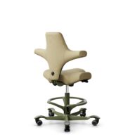 HÅG Capisco 8106 - Select (Gabriel) - Wol / Polyamide - SC62097 - Light ochre - Framekleur - Moss Grey - Gasveer - 265 mm (Zithoogte 53-79cm) - Vloercontact - Harde wielen t.b.v. zachte vloeren - Voetenring - Ja, in framekleur - Voetster - Nee, voetste... thumbnail