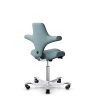 HÅG Capisco 8106 - Select (Gabriel) - Wool / Polyamide - SC67098 - Glacier blue - Silver - 200 mm (seat height 46-64cm) - Soft castors for hard floors thumbnail