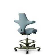 HÅG Capisco 8106 - Select (Gabriel) - Wool / Polyamide - SC67098 - Glacier blue - Moss Grey - 200 mm (seat height 46-64cm) - Soft castors for hard floors thumbnail