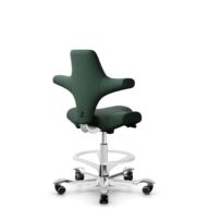 HÅG Capisco 8106 - Select (Gabriel) - Wool / Polyamide - SC68209 - Dark green - White - 200 mm (seat height 46-64cm) - Hard castors for soft floors thumbnail