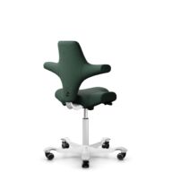 HÅG Capisco 8106 - Select (Gabriel) - Wool / Polyamide - SC68209 - Dark green - White - 265 mm (seat height 53-79cm) - Hard castors for soft floors thumbnail