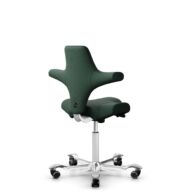 HÅG Capisco 8106 - Select (Gabriel) - Wool / Polyamide - SC68209 - Dark green - White - 265 mm (seat height 53-79cm) - Soft castors for hard floors thumbnail