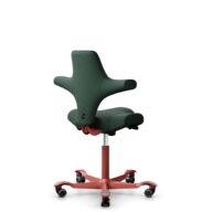 HÅG Capisco 8106 - Select (Gabriel) - Wełna / Poliamid - SC68209 - Dark green - Blush Rose - 200 mm (seat height 46-64cm) - Soft castors for hard floors thumbnail