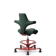 HÅG Capisco 8106 - Select (Gabriel) - Laine / Polyamide - SC68209 - Dark green - Blush Rose - 200 mm (hauteur d’assise 46–64 cm) - Patins thumbnail