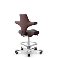 HÅG Capisco 8106 - Select (Gabriel) - Laine / Polyamide - SC61186 - Chestnut - Argent - 265 mm (hauteur d’assise 53–79 cm) - Roues dures pour sols souples thumbnail