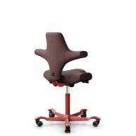 HÅG Capisco 8106 - Select (Gabriel) - Wol / Polyamide - SC61186 - Chestnut - Framekleur - Blush Rose - Gasveer - 265 mm (Zithoogte 53-79cm) - Vloercontact - Zachte wielen t.b.v. harde vloeren - Voetenring - Nee, geen voetenring - Voetster - Nee, voetst... thumbnail