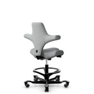 HÅG Capisco 8106 - Capture (Gabriel) - Wool / Polyamide - CPT4102 - Light grey - Black - 265 mm (seat height 53-79cm) - Soft castors for hard floors thumbnail