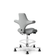 HÅG Capisco 8106 - Capture (Gabriel) - Wool / Polyamide - CPT4102 - Light grey - White - 200 mm (seat height 46-64cm) - Glides thumbnail