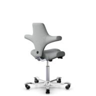 HÅG Capisco 8106 - Capture (Gabriel) - Wool / Polyamide - CPT4102 - Light grey - Silver - 265 mm (seat height 53-79cm) - Soft castors for hard floors thumbnail
