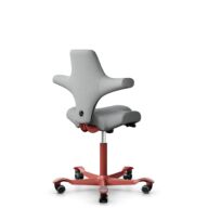 HÅG Capisco 8106 - Capture (Gabriel) - Laine / Polyamide - CPT4102 - Light grey - Blush Rose - 150 mm (hauteur d’assise 40–55 cm) - Roues souples pour sols durs thumbnail