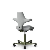 HÅG Capisco 8106 - Capture (Gabriel) - Laine / Polyamide - CPT4102 - Light grey - Moss Grey - 200 mm (hauteur d’assise 46–64 cm) - Roues dures pour sols souples thumbnail