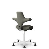 HÅG Capisco 8106 - Capture (Gabriel) - Laine / Polyamide - CPT4401 - Warm grey - Blanc - 200 mm (hauteur d’assise 46–64 cm) - Patins thumbnail