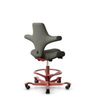 HÅG Capisco 8106 - Capture (Gabriel) - Wool / Polyamide - CPT4401 - Warm grey - Blush Rose - 200 mm (seat height 46-64cm) - Hard castors for soft floors thumbnail