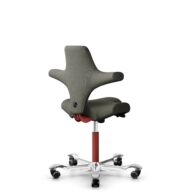 HÅG Capisco 8106 - Capture (Gabriel) - Laine / Polyamide - CPT4401 - Warm grey - Blush Rose - 265 mm (hauteur d’assise 53–79 cm) - Roues dures pour sols souples thumbnail