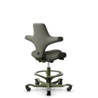 HÅG Capisco 8106 - Capture (Gabriel) - Wool / Polyamide - CPT4401 - Warm grey - Moss Grey - 200 mm (seat height 46-64cm) - Soft castors for hard floors thumbnail