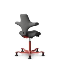 HÅG Capisco 8106 - Capture (Gabriel) - Wool / Polyamide - CPT4601 - Dark grey - Blush Rose - 150mm (seat height 40–55cm) - Glides thumbnail