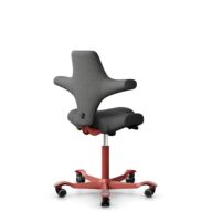 HÅG Capisco 8106 - Capture (Gabriel) - Laine / Polyamide - CPT4601 - Dark grey - Blush Rose - 265 mm (hauteur d’assise 53–79 cm) - Roues dures pour sols souples thumbnail