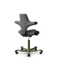 HÅG Capisco 8106 - Capture (Gabriel) - Wol / Polyamide - CPT4601 - Dark grey - Framekleur - Moss Grey - Gasveer - 200 mm (Zithoogte 46-64cm) - Vloercontact - Zachte wielen t.b.v. harde vloeren - Voetenring - Nee, geen voetenring - Voetster - Nee, voets... thumbnail