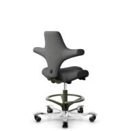 HÅG Capisco 8106 - Capture (Gabriel) - Wool / Polyamide - CPT4601 - Dark grey - Moss Grey - 265 mm (seat height 53-79cm) - Hard castors for soft floors thumbnail