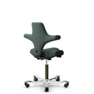 HÅG Capisco 8106 - Capture (Gabriel) - Laine / Polyamide - CPT6601 - Blue - Moss Grey - 200 mm (hauteur d’assise 46–64 cm) - Roues dures pour sols souples thumbnail