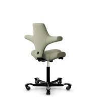 HÅG Capisco 8106 - Capture (Gabriel) - Wool / Polyamide - CPT5101 - Green-grey - Black - 265 mm (seat height 53-79cm) - Soft castors for hard floors thumbnail