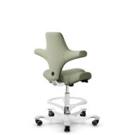 HÅG Capisco 8106 - Capture (Gabriel) - Lana / Poliamida - CPT5101 - Green-grey - White - 200 mm (seat height 46-64cm) - Hard castors for soft floors thumbnail