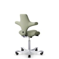 HÅG Capisco 8106 - Capture (Gabriel) - Wool / Polyamide - CPT5101 - Green-grey - Silver - 200 mm (seat height 46-64cm) - Soft castors for hard floors thumbnail