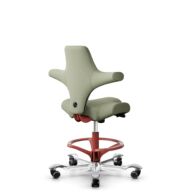 HÅG Capisco 8106 - Capture (Gabriel) - Wool / Polyamide - CPT5101 - Green-grey - Blush Rose - 200 mm (seat height 46-64cm) - Soft castors for hard floors thumbnail