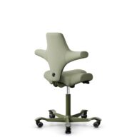 HÅG Capisco 8106 - Capture (Gabriel) - Laine / Polyamide - CPT5101 - Green-grey - Moss Grey - 150 mm (hauteur d’assise 40–55 cm) - Roues souples pour sols durs thumbnail