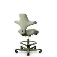 HÅG Capisco 8106 - Capture (Gabriel) - Laine / Polyamide - CPT5101 - Green-grey - Moss Grey - 200 mm (hauteur d’assise 46–64 cm) - Roues souples pour sols durs thumbnail