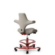 HÅG Capisco 8106 - Capture (Gabriel) - Laine / Polyamide - CPT5103 - Light beige - Blush Rose - 265 mm (hauteur d’assise 53–79 cm) - Roues dures pour sols souples thumbnail
